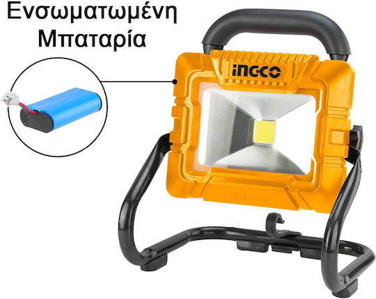 Ingco Προβολέας Εργασίας Ρεύματος LED IP20 με Φωτεινότητα έως 500lm
