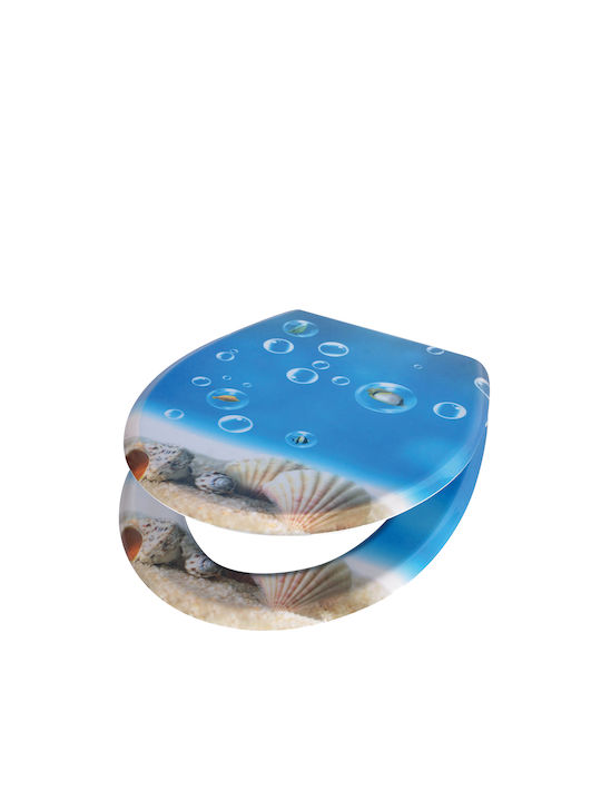 Homefit Καπάκι Λεκάνης Πλαστικό 46x37.5cm Μπλε