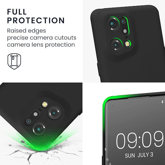 KWmobile Soft Slim Flexible Rubber Umschlag Rückseite Silikon 1.3mm Schwarz (Oppo Find X5 Pro)