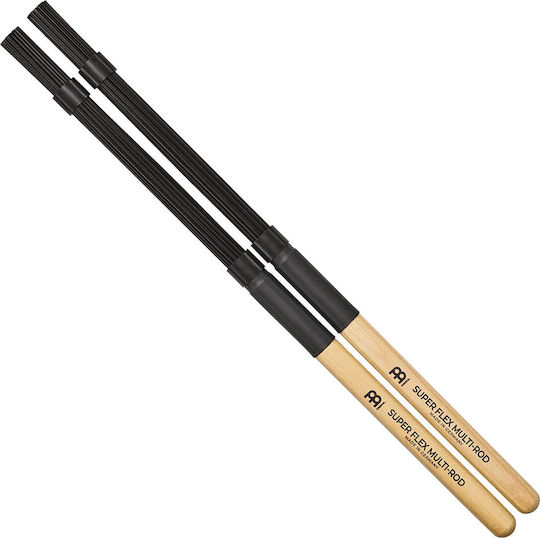 Meinl Plastic Hot Rods Stick & Brush σε Μαύρο Χρώμα Super Flex Multi-Rod