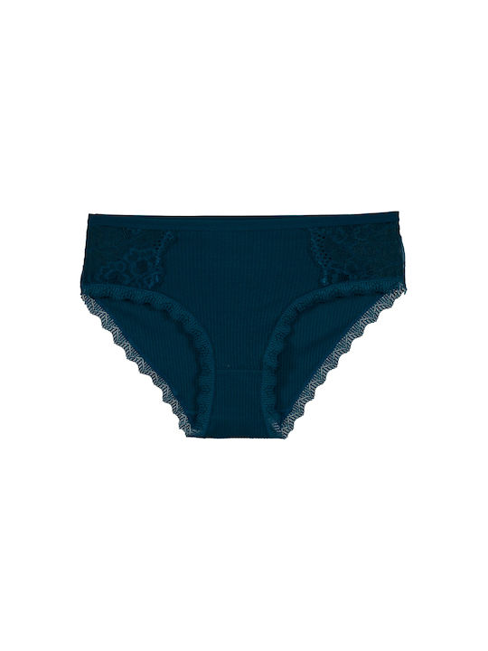 Ψηλόμεσα Γυναικεία Slip MultiPack με Δαντέλα Multicolour