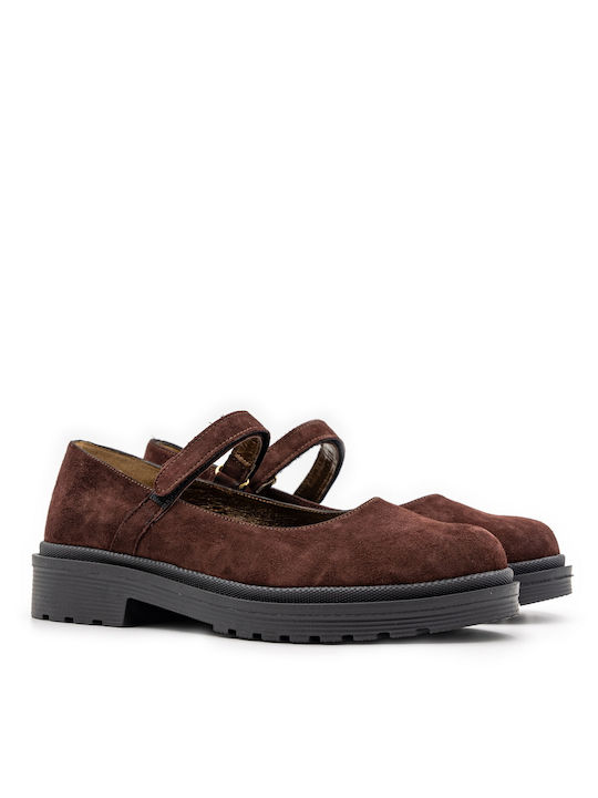 Nikola Rossi Leder Damen Loafers in Braun Farbe