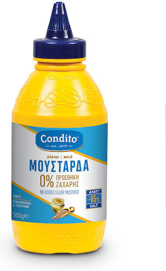 Condito Μουστάρδα Χωρίς Ζάχαρη & 65% Λιγότερο Αλάτι 500gr