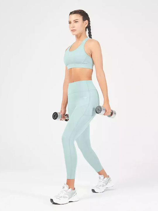 Essential Mid Impact Muscle Back Γυναικείο Αθλητικό Μπουστάκι Γκρι