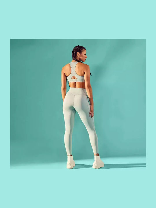 Essential Mid Impact Muscle Back Γυναικείο Αθλητικό Μπουστάκι Γκρι