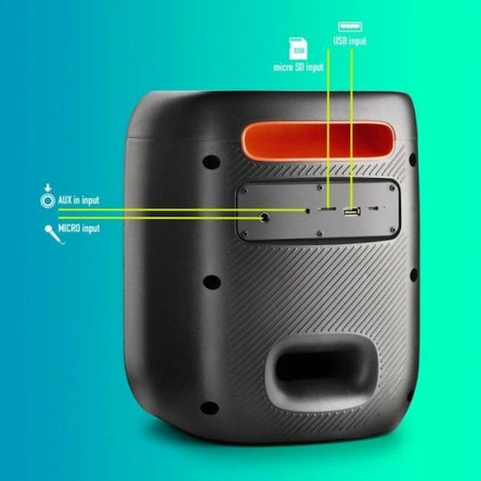 NGS Elec-spk-0836 Ηχείο Bluetooth 80W με Διάρκεια Μπαταρίας έως 10 ώρες Μαύρο