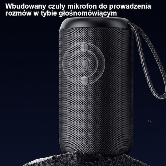 Usams USA887 Αδιάβροχο Ηχείο Bluetooth 10W με Διάρκεια Μπαταρίας έως 4 ώρες Μαύρο