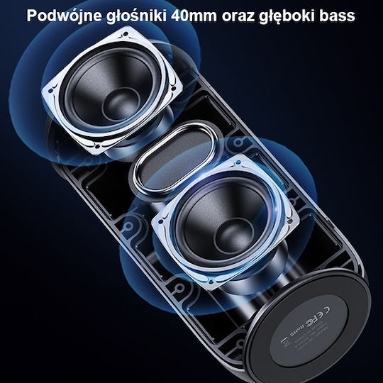 Usams USA887 Αδιάβροχο Ηχείο Bluetooth 10W με Διάρκεια Μπαταρίας έως 4 ώρες Μαύρο