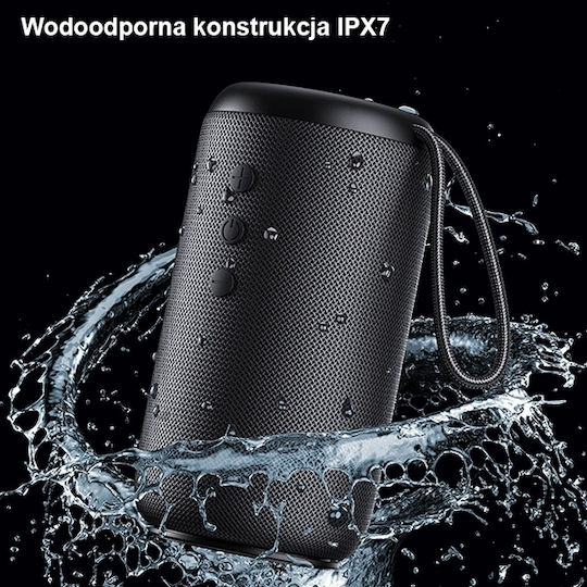 Usams USA887 Αδιάβροχο Ηχείο Bluetooth 10W με Διάρκεια Μπαταρίας έως 4 ώρες Μαύρο