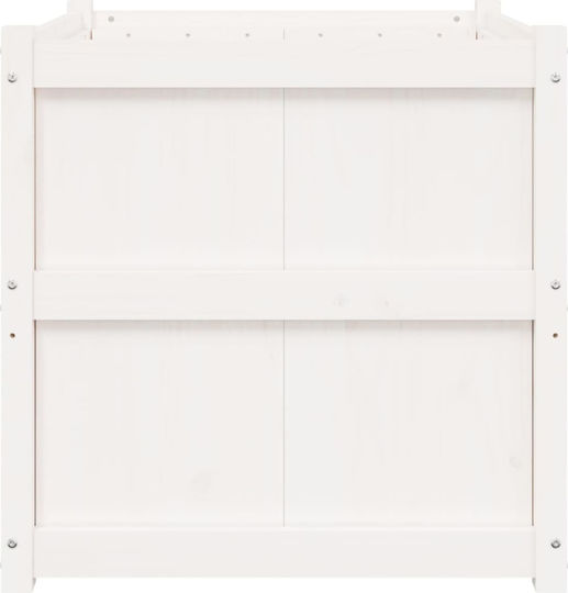 vidaXL Planter Box Lemn Alb 70x70x70cm.