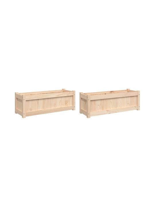 vidaXL Planter Box Set 2pcs in Beige Color 837450