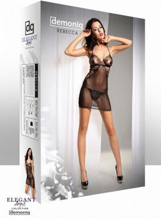 Demoniq Σετ Sexy Babydoll με Δαντέλα & Διαφάνεια Μαύρο