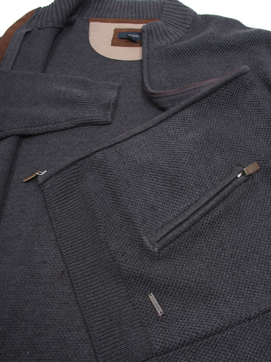Men's Knitted Cardigan Gray