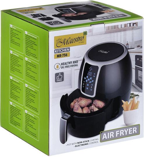 Maestro Air Fryer 3.7lt Μαύρο MR-756