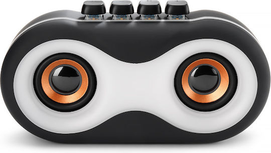 The Source Light Up Retro Ηχείο Bluetooth 8W με Διάρκεια Μπαταρίας έως 3 ώρες Κόκκινο