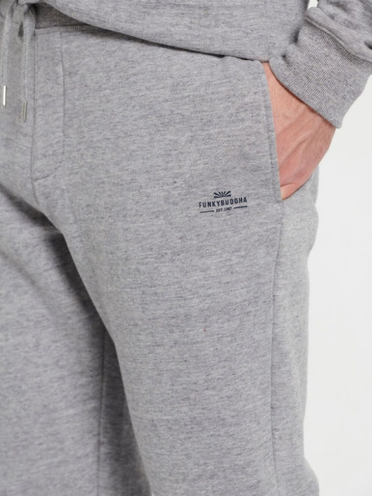 Sweatpants with Elastic Grey Melange