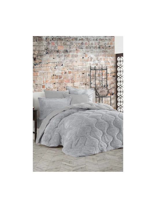Homeone Комбинирано одеяло Сет с калъфки за възглавници Единично 160x220бр GRI 2бр 300 г/м²Gsm