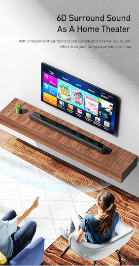 Awei Y999 Soundbar 2.0 Bluetooth και HDMI 50W με Τηλεχειριστήριο Μαύρο