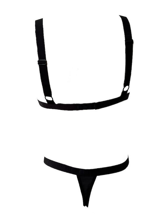 Bluebella Dantelat Set de Lenjerie cu Șir de caractere Negru