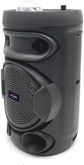 Inovalley Karaoke Lautsprecher mit Kabelgebundenem Mikrofon und Lichteffekte KA02 Bowl Schwarz