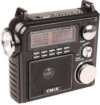 Cmik MK-1066 Radio portabil Cu alimentare la rețea cu USB Negru