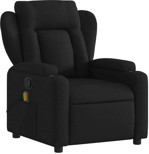 Relaxsessel Friseurwaschbecken mit Fußhocker Black 77x94.5x100cm