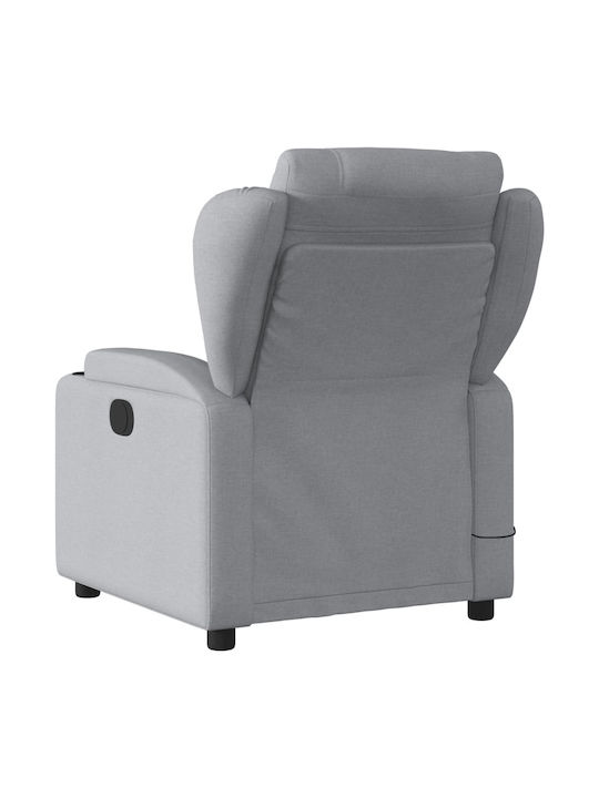 Πολυθρόνα Relax Massage με Υποπόδιο Ανοιχτό Γκρι 77x94.5x100cm