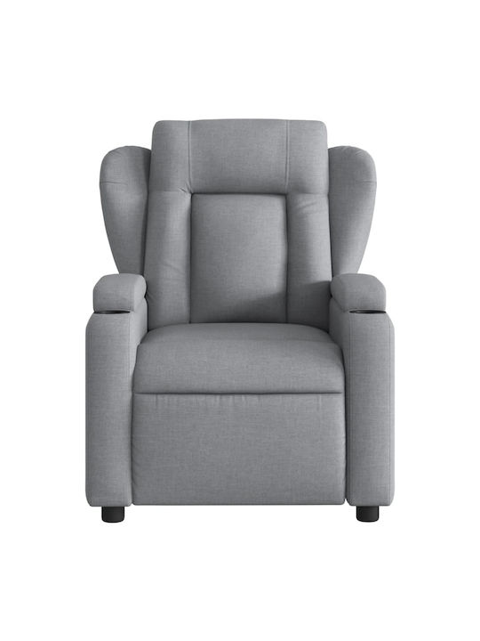 Πολυθρόνα Relax Massage με Υποπόδιο Ανοιχτό Γκρι 77x94.5x100cm