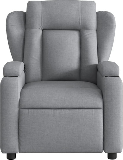 Relax Armchair Massage with Footstool Light Grey 77x94.5x100cm
