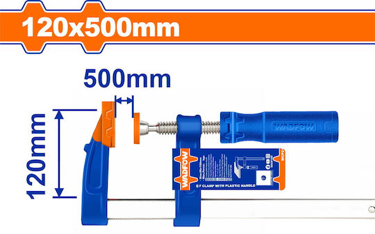 Wadfow WCP2123 Σφιγκτήρας Τύπου "F" με Μέγιστο Άνοιγμα 500mm