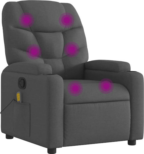 Relaxsessel Friseurwaschbecken mit Fußhocker Dark Grey 74x89x100cm