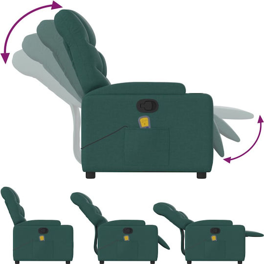 Relaxsessel Friseurwaschbecken mit Fußhocker Dark Green 74x89x100cm