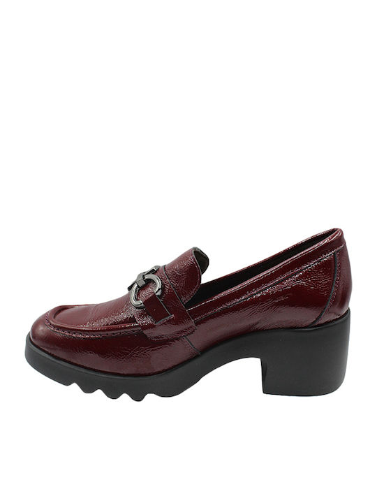 Pantofi cu toc Burgundy