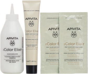 Apivita My Color Elixir Σετ Βαφή Μαλλιών Χωρίς Αμμωνία 7.35 Ξανθό Μελί Μαονί 125ml