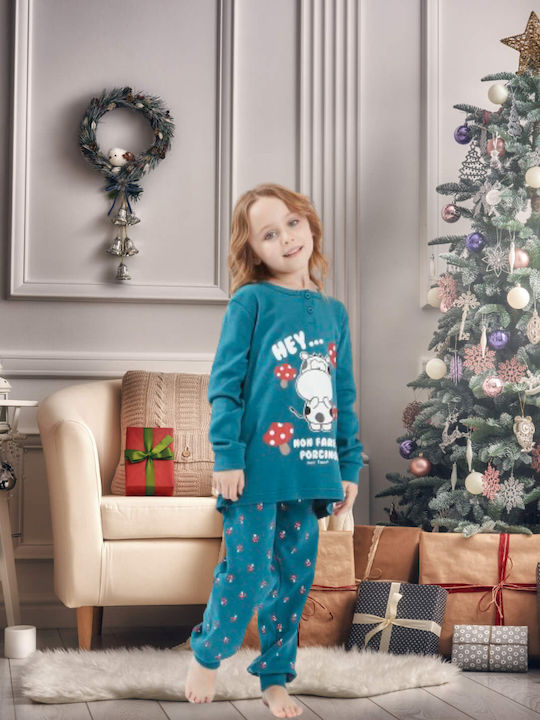 Crazy Farm Kids Nightwear Winter Petrol