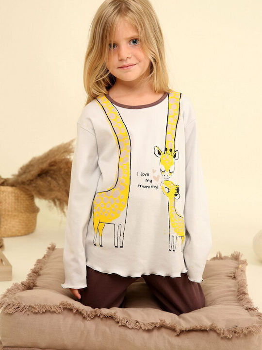 Happy Family Kids' Pajamas Winter Gray