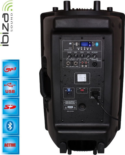 Ibiza Sound SLK8A-USB SLK8A-USB Aktiv Sprecher PA 300W mit Woofer 8" 33.7x28.8x46.5cm.