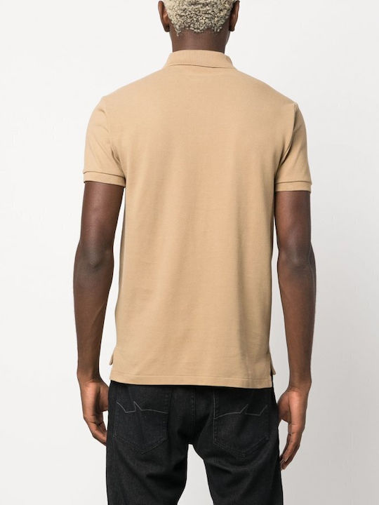 Ralph Lauren Men's Short Sleeve T-shirt Turtleneck Beige