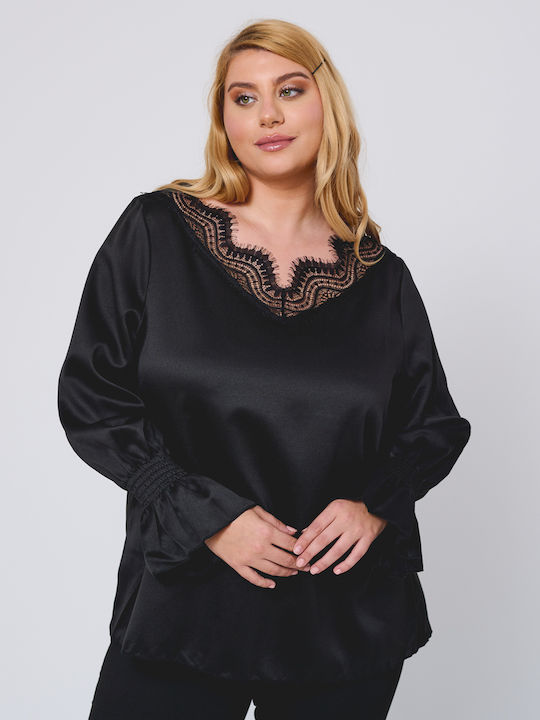 Women's Blouse Long Sleeve Black