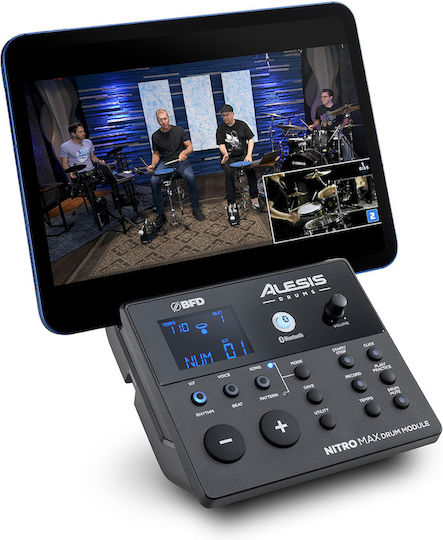 Alesis Elektronische Drumsets Nitro Max in Schwarzes Farbe mit Hocker, Mit Kopfhörern & Mit Baguettes