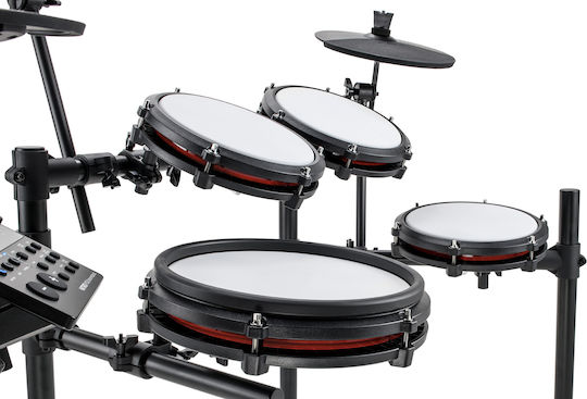 Alesis Elektronische Drumsets Nitro Max in Schwarzes Farbe mit Hocker, Mit Kopfhörern & Mit Baguettes