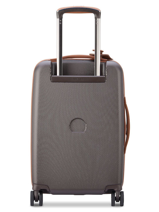 Delsey Chatelet Air Cabin Hard Suitcase Brown With 4 Wheels Height 55cm