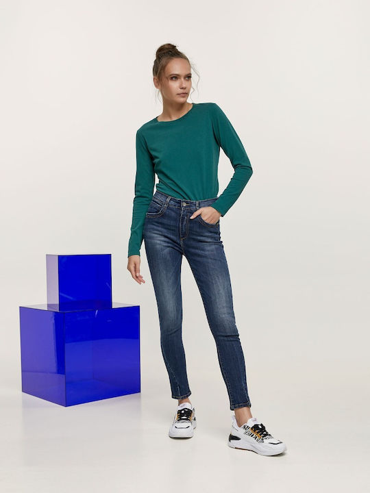 Edward Jeans Long Sleeve Women's Blouse Green