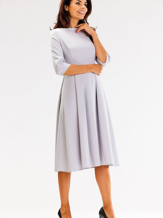 Awama Midi Kleid Gray