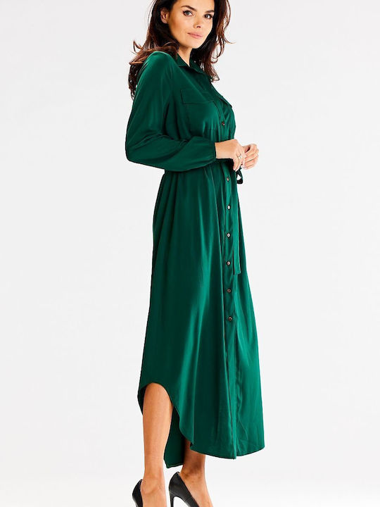 Awama Midi Kleid Grün