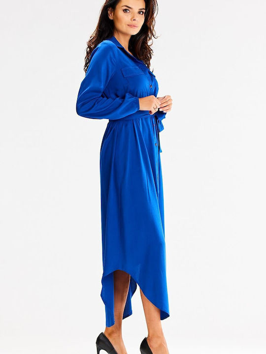 Awama Midi Kleid Blau