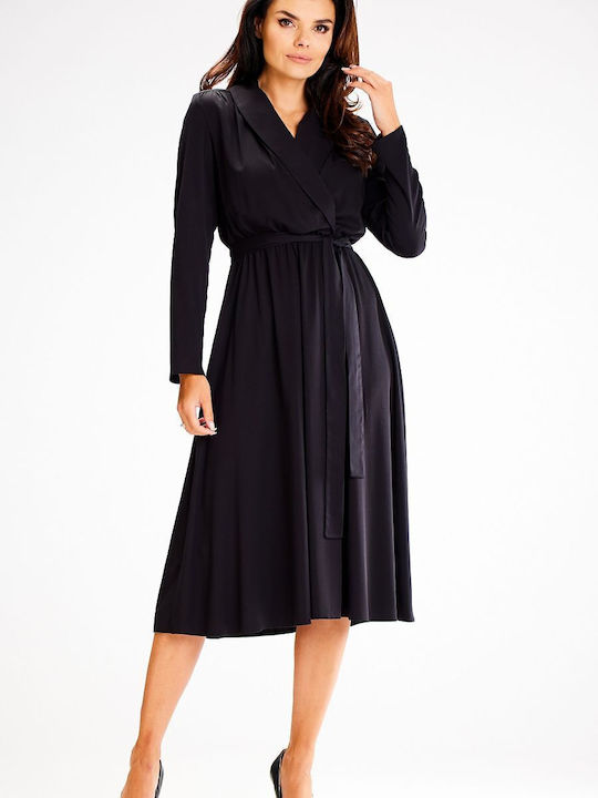 Awama Midi Rochie Negru