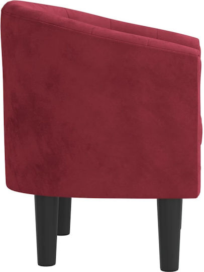 Sessel Samt Bordeaux 70x56x68cm