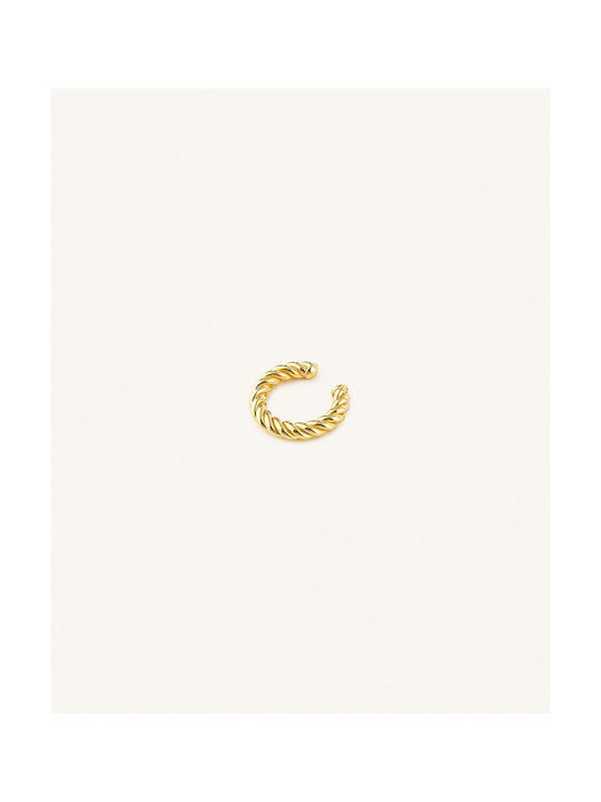 Single Earring Ear Cuff made of Silver Gold Plated