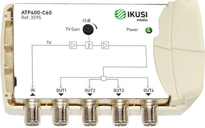 Ikusi ATP400-C48 Line-Verstärker Satelliten für 4 TV-Geräte 09.002.0055